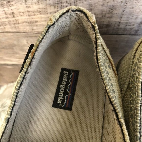 Patagonia Naked Maui Stone Print Green Hemp Slip On Loafer Womens Shoes Size 7.5 - Picture 4 of 9